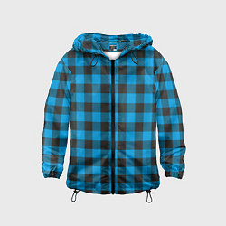 Детская ветровка Голубая клетка