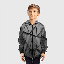 Ветровка с капюшоном детская ABSTRACTION STYLE, цвет: 3D-черный — фото 2