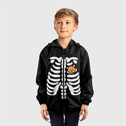 Ветровка с капюшоном детская Halloween, цвет: 3D-черный — фото 2