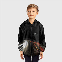Ветровка с капюшоном детская Night route, цвет: 3D-черный — фото 2