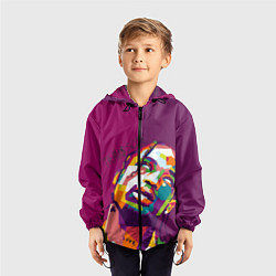 Ветровка с капюшоном детская Travis Scott, цвет: 3D-черный — фото 2