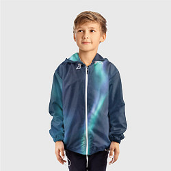 Ветровка с капюшоном детская Северное Сияние, цвет: 3D-белый — фото 2