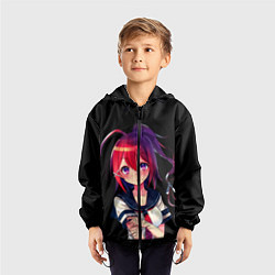 Ветровка с капюшоном детская ДЕВОЧКА АНИМЕ, цвет: 3D-черный — фото 2