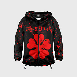 Ветровка с капюшоном детская ЧЕРНЫЙ КЛЕВЕР АНИМЕ,, цвет: 3D-черный