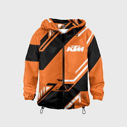 Ветровка с капюшоном детская KTM КТМ SPORT, цвет: 3D-черный