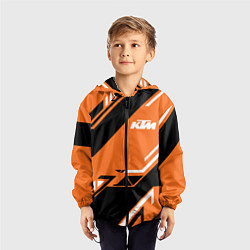 Ветровка с капюшоном детская KTM КТМ SPORT, цвет: 3D-черный — фото 2