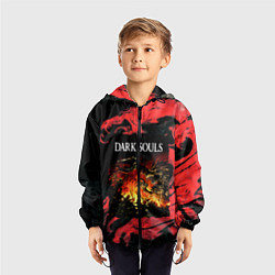 Ветровка с капюшоном детская DARKSOULS DRAGON AGE, цвет: 3D-черный — фото 2