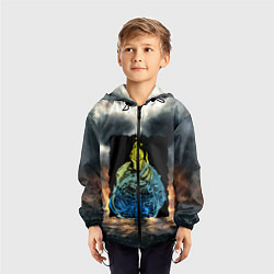Ветровка с капюшоном детская DARKSOULS ТЁМНЫЕ ДУШИ 2, цвет: 3D-черный — фото 2