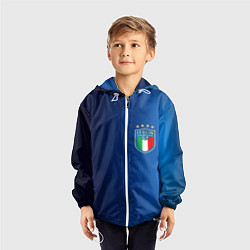Ветровка с капюшоном детская Сборная Италии, цвет: 3D-белый — фото 2