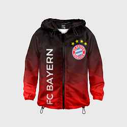 Ветровка с капюшоном детская ФК БАВАРИЯ BAYERN МЮНХЕН, цвет: 3D-черный