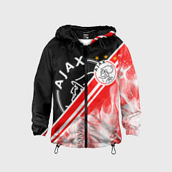 Ветровка с капюшоном детская FC AJAX AMSTERDAM ФК АЯКС, цвет: 3D-черный