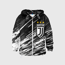 Ветровка с капюшоном детская JUVENTUS ЮВЕНТУС БРЫЗГИ, цвет: 3D-белый