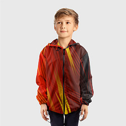Ветровка с капюшоном детская Red sport style, цвет: 3D-черный — фото 2