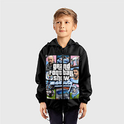 Ветровка с капюшоном детская Мансити в стиле гта манчестер, цвет: 3D-черный — фото 2