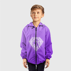 Ветровка с капюшоном детская 50 Shades Of Skaters violet, цвет: 3D-черный — фото 2