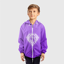 Ветровка с капюшоном детская 50 Shades Of Skaters violet, цвет: 3D-белый — фото 2