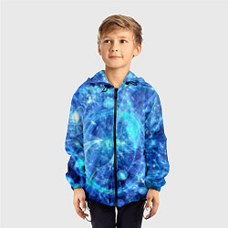 Ветровка с капюшоном детская Вибрация воздуха, цвет: 3D-черный — фото 2