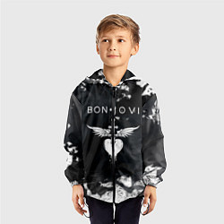 Ветровка с капюшоном детская BON JOVI БОН ДЖОВИ, цвет: 3D-черный — фото 2