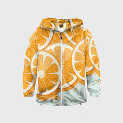 Ветровка с капюшоном детская АПЕЛЬСИН ORANGE, цвет: 3D-белый