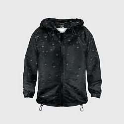 Ветровка с капюшоном детская Ночной дождь, цвет: 3D-черный