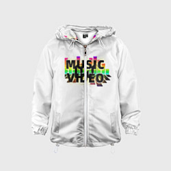 Ветровка с капюшоном детская Merch - DJ MUSICVIDEO, цвет: 3D-белый