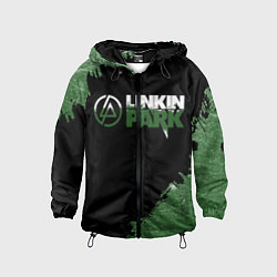 Ветровка с капюшоном детская Линкин Парк в стиле Гранж Linkin Park, цвет: 3D-черный