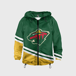 Ветровка с капюшоном детская Minnesota Wild NHL, цвет: 3D-черный