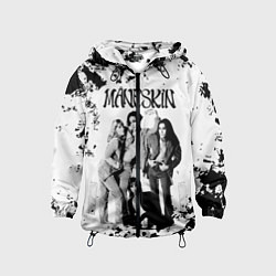 Ветровка с капюшоном детская Maneskin Монэскин, рок - группа, цвет: 3D-черный