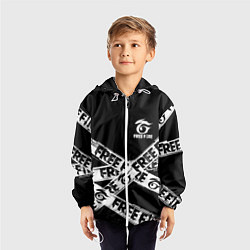 Ветровка с капюшоном детская GARENA FREE FIRE OFF CYBER LINE STYLE, цвет: 3D-белый — фото 2