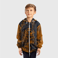 Ветровка с капюшоном детская Пираты сердца из Ван Пис, цвет: 3D-белый — фото 2