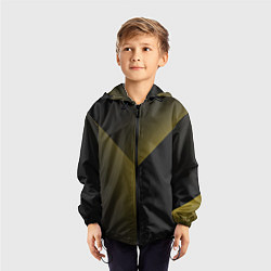 Ветровка с капюшоном детская Градиентные полосы, цвет: 3D-черный — фото 2
