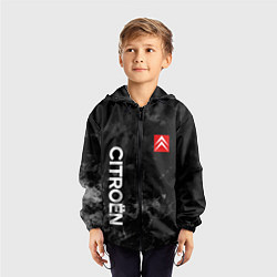 Ветровка с капюшоном детская Citroen Ситроен текстура, цвет: 3D-черный — фото 2
