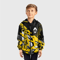 Ветровка с капюшоном детская Renault Рено, цвет: 3D-черный — фото 2