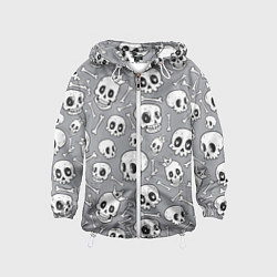Ветровка с капюшоном детская Skulls & bones, цвет: 3D-белый