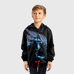 Ветровка с капюшоном детская Dark SOULS 8 BIT, цвет: 3D-черный — фото 2