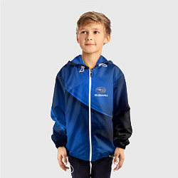 Ветровка с капюшоном детская Subaru sport, цвет: 3D-белый — фото 2