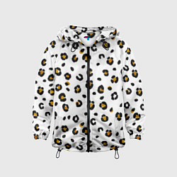 Ветровка с капюшоном детская Пятна леопарда leopard spots, цвет: 3D-черный
