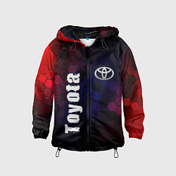 Ветровка с капюшоном детская ТОЙОТА Toyota Графика, цвет: 3D-черный
