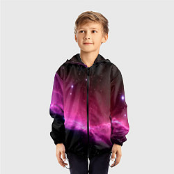 Ветровка с капюшоном детская Night Nebula, цвет: 3D-черный — фото 2
