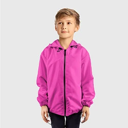 Ветровка с капюшоном детская Яркий розовый из фильма Барби, цвет: 3D-черный — фото 2