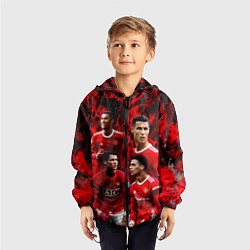Ветровка с капюшоном детская Криштиану Роналду Манчестер Юнайтед, цвет: 3D-черный — фото 2