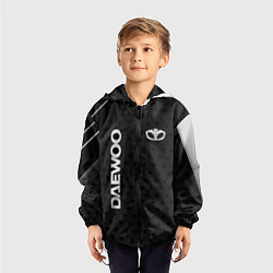 Ветровка с капюшоном детская Daewoo Карбон, цвет: 3D-черный — фото 2