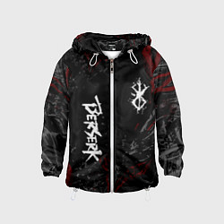Ветровка с капюшоном детская Berserk black mask, цвет: 3D-белый