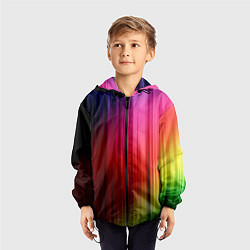 Ветровка с капюшоном детская Цветной спектр, цвет: 3D-черный — фото 2