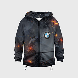 Ветровка с капюшоном детская BMW explosion, цвет: 3D-черный