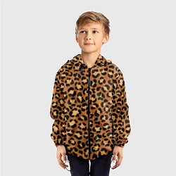 Ветровка с капюшоном детская Леопардовый цвет, цвет: 3D-черный — фото 2