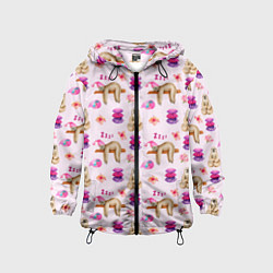 Детская ветровка Сонный ленивец с подушками