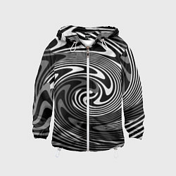 Детская ветровка Black and white abstract pattern
