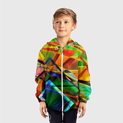 Ветровка с капюшоном детская Разноцветное стекло, цвет: 3D-белый — фото 2