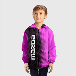 Ветровка с капюшоном детская Mazda pro racing: по-вертикали, цвет: 3D-черный — фото 2